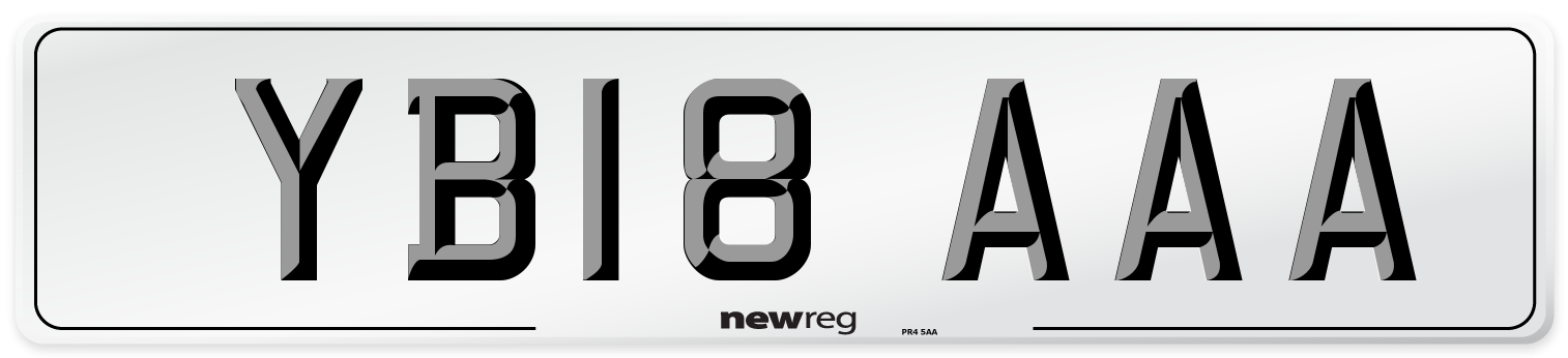 YB18 AAA Number Plate from New Reg